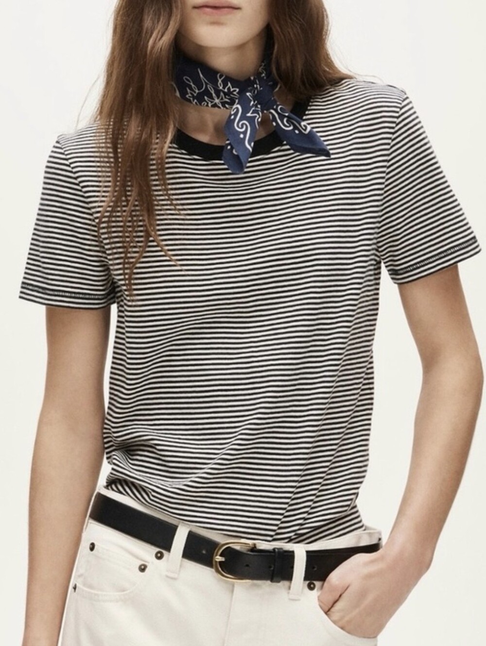 J.Crew Vintage Jersey Classic fit Crewneck Tee Stripe S NEW